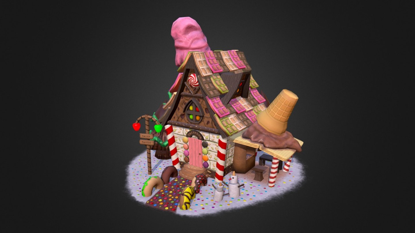 Candy House Lowpoly Isometric 3D Model 3D Model | lupon.gov.ph