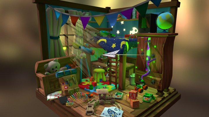 DAE Crib - Boy Scout's room 3D Model