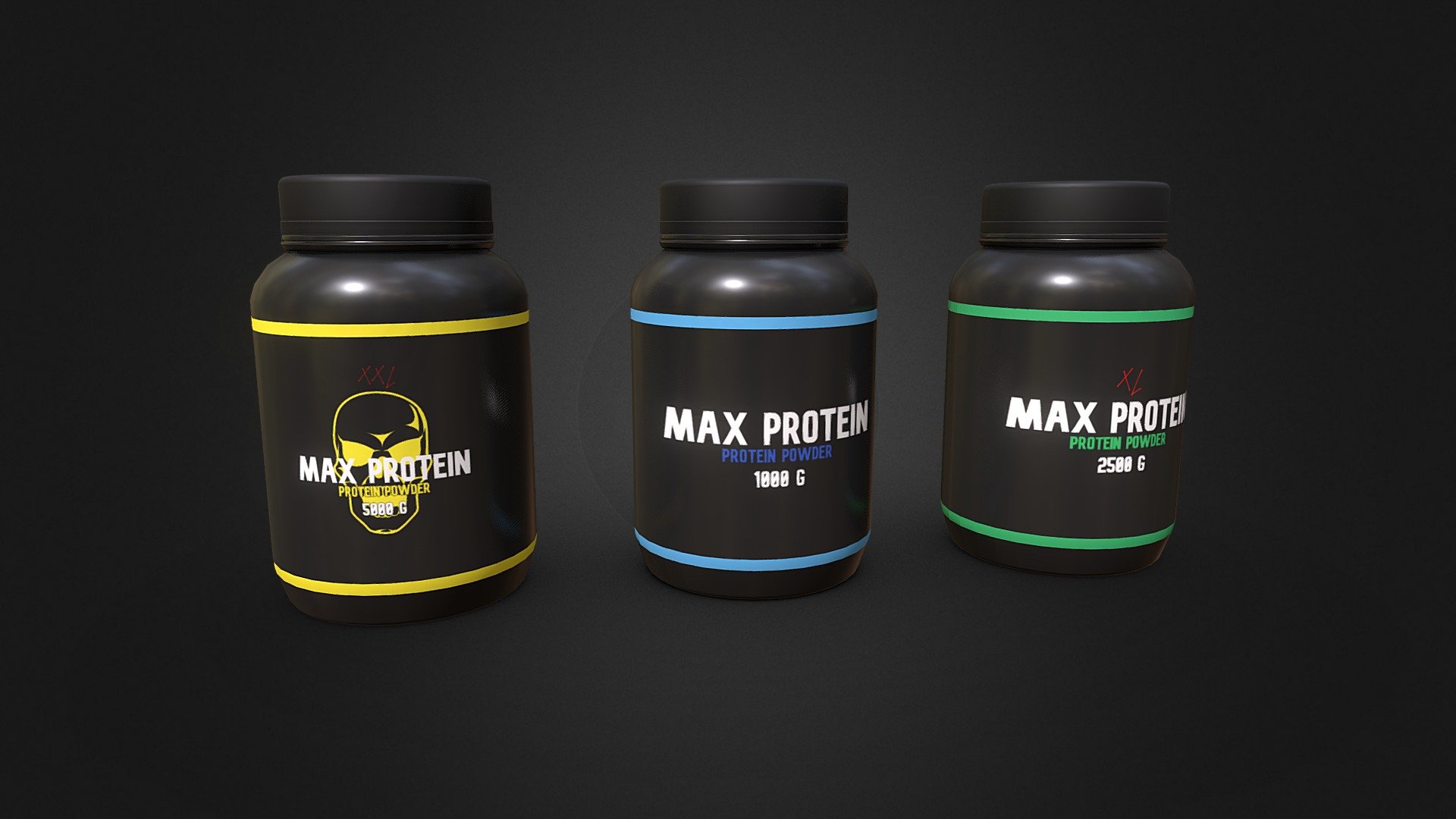 Protein Powder Containers - 3D model by ARKBlender (@ARKS-3D-Studio ...