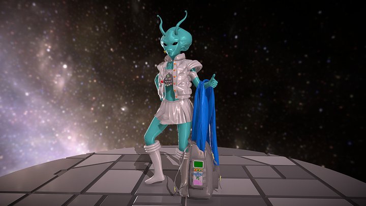 Alien Hitchhiker Or Truck Stop Lot Lizard – Gratis 3D-model STL