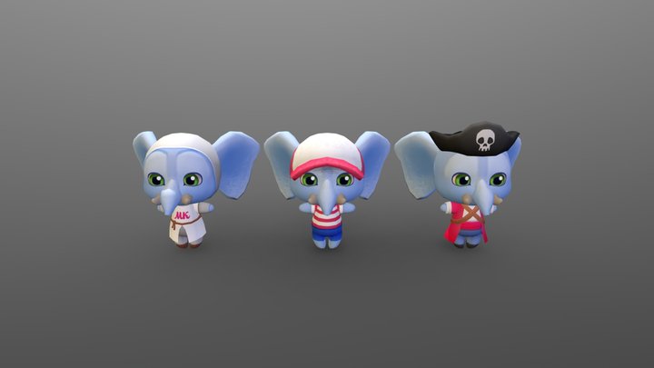 Critters: Elephant 3D Model
