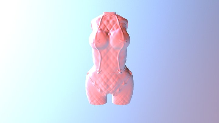 Sculpt January Day 29 female torso cloth 3D Model