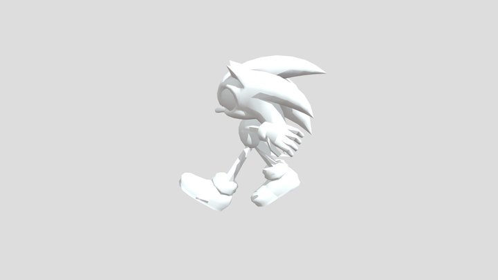 Runing  Sonic The Hedgehog 3D Model