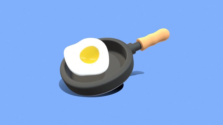 Pan And Egg 3D Model