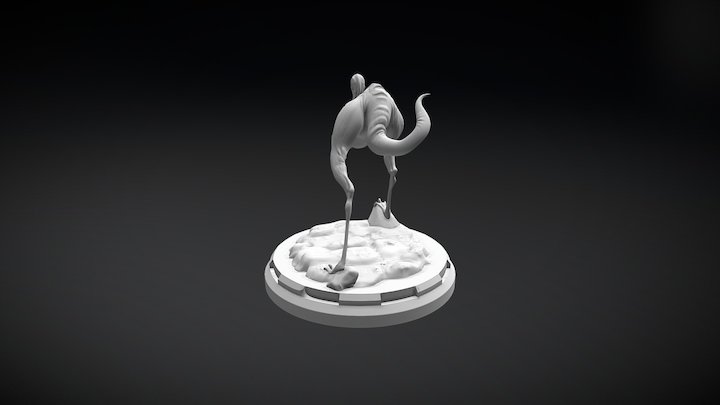 Dino Statue 3D Model