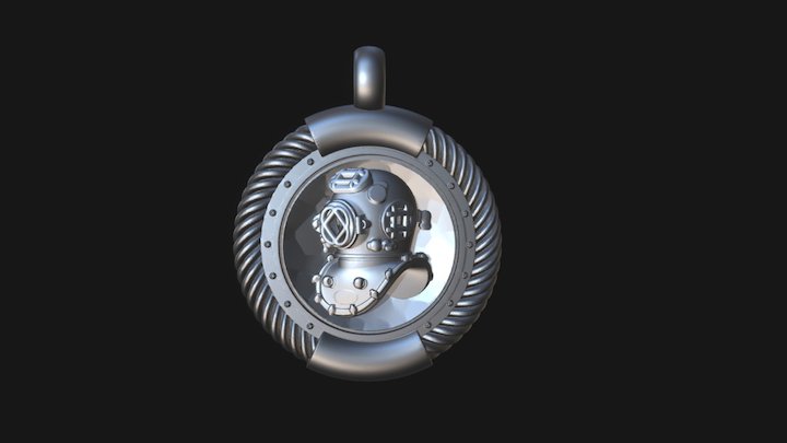 Diver Necklace 3D Model