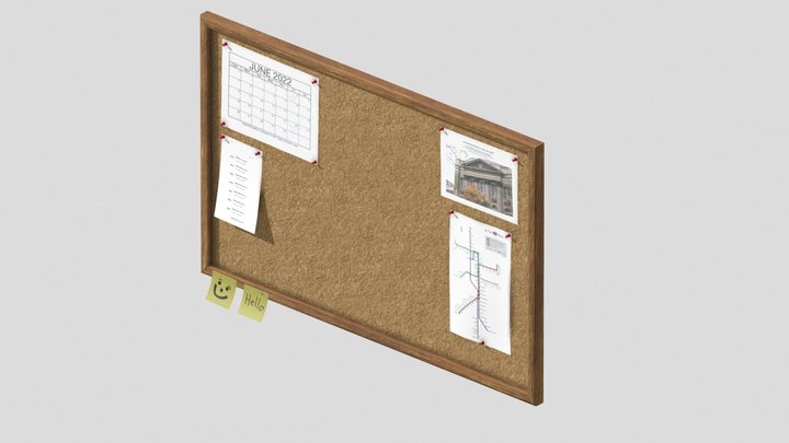 Bulletin Board 3D Model