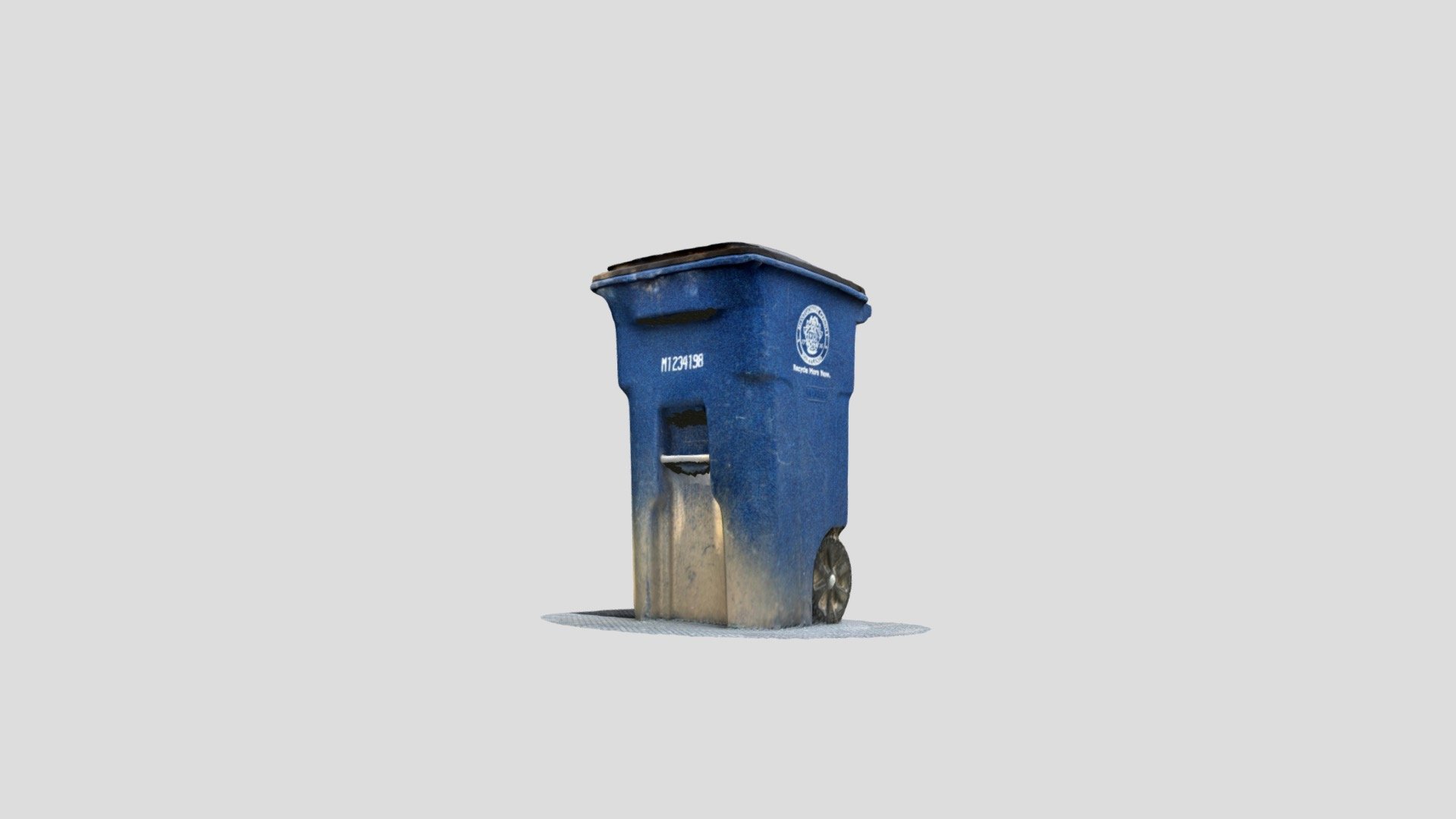 3d scan of recycling bin by sputter