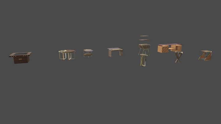 collection of furniture designs 3D Model