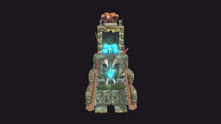 Fantasy Aztec Dispenser 3D Model