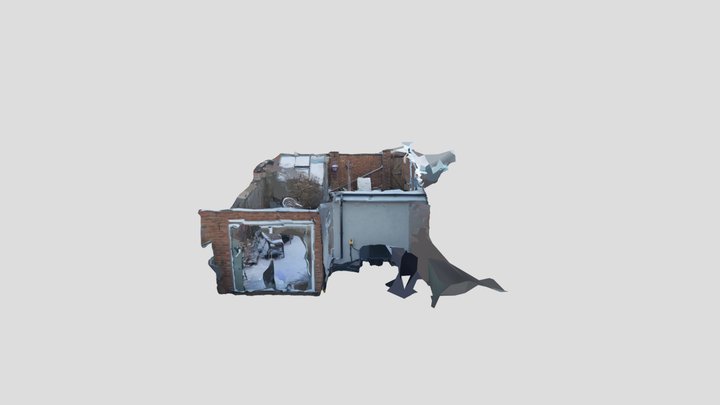 Snow day great yarmouth garden 3d 3D Model
