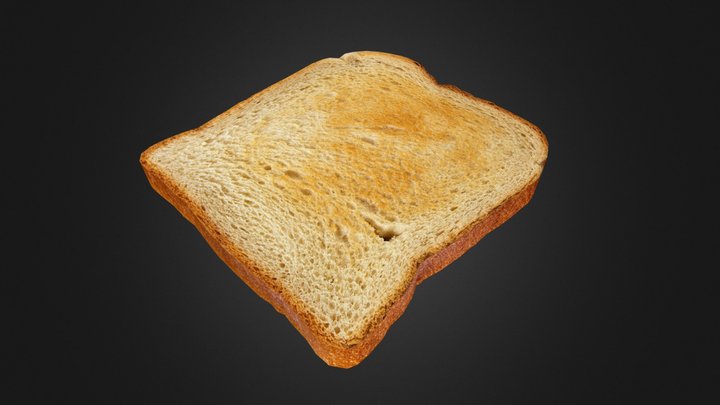 Toast Low-poly 3D Model