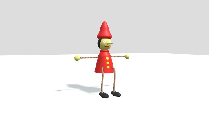 Puppet Rigged 3D Model