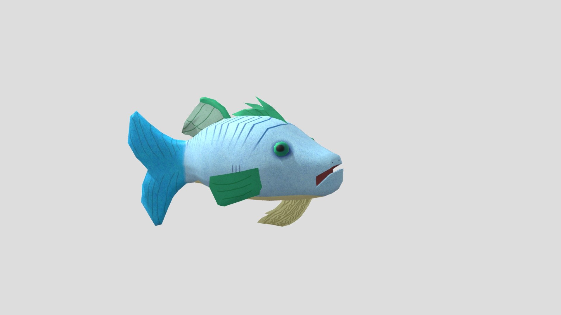Creature Animation: Blue Bass Swim
