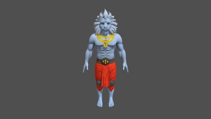 Human Lion Character 3D Model