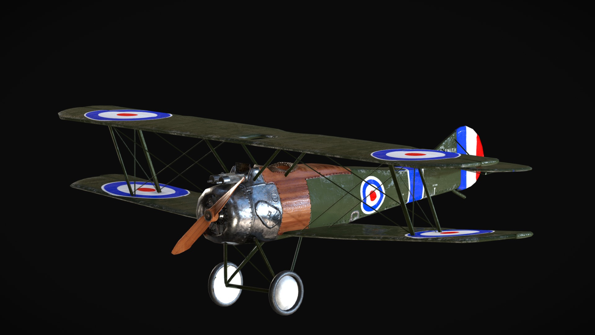 3D model Sopwith Camel - This is a 3D model of the Sopwith Camel. The 3D model is about a small airplane with a propeller.