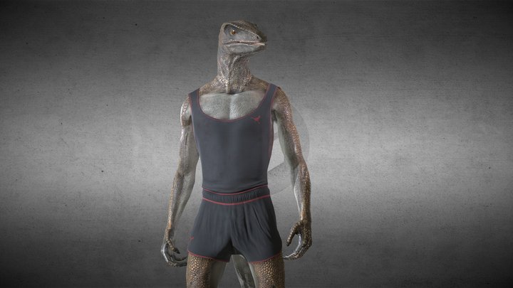 Athletic Raptor 3D Model