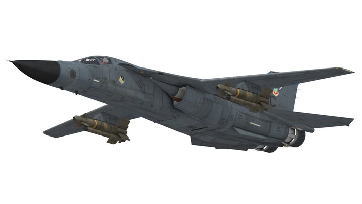 F-111F Aardvark with AGM-130A – Kostenloses 3D-Modell STL