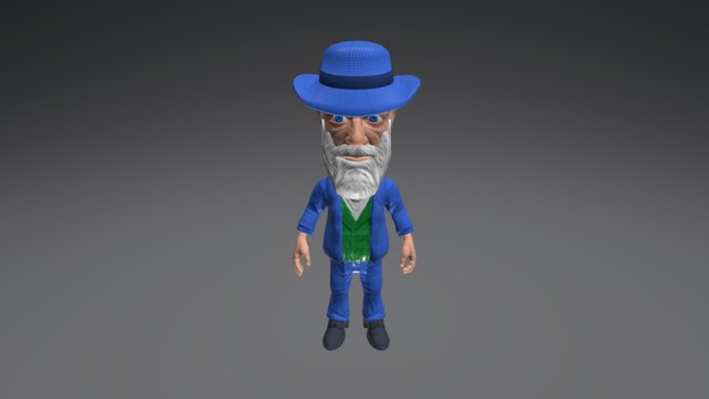 Charles Darwin 3D Model