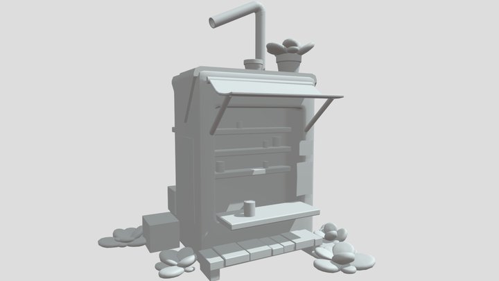Juice Box Shop 3D Model