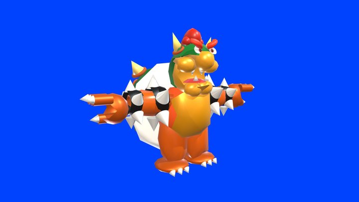 Bowser(N64-Styled) (T-Posed) 3D Model