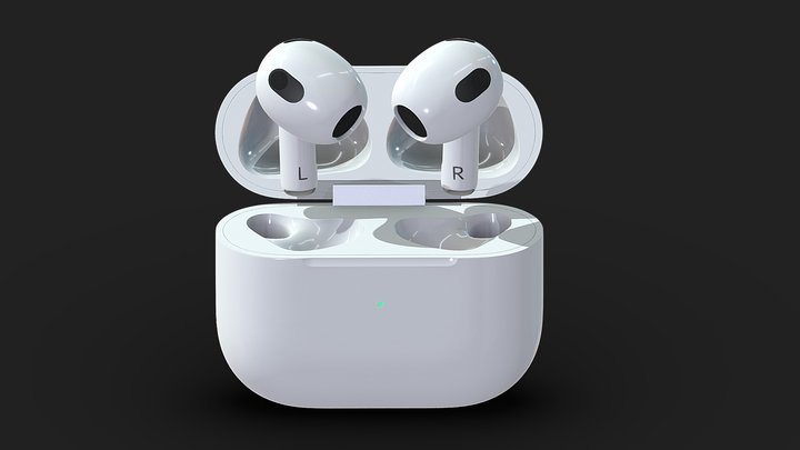 Apple Airpod 3 PBR Realistic 3D Model