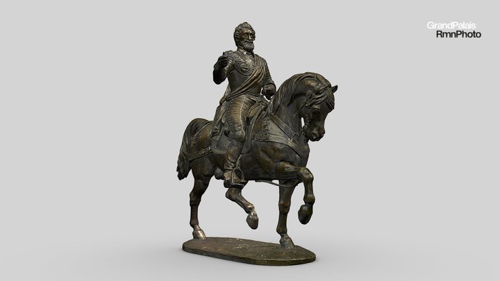 Henri IV à cheval 3D Model