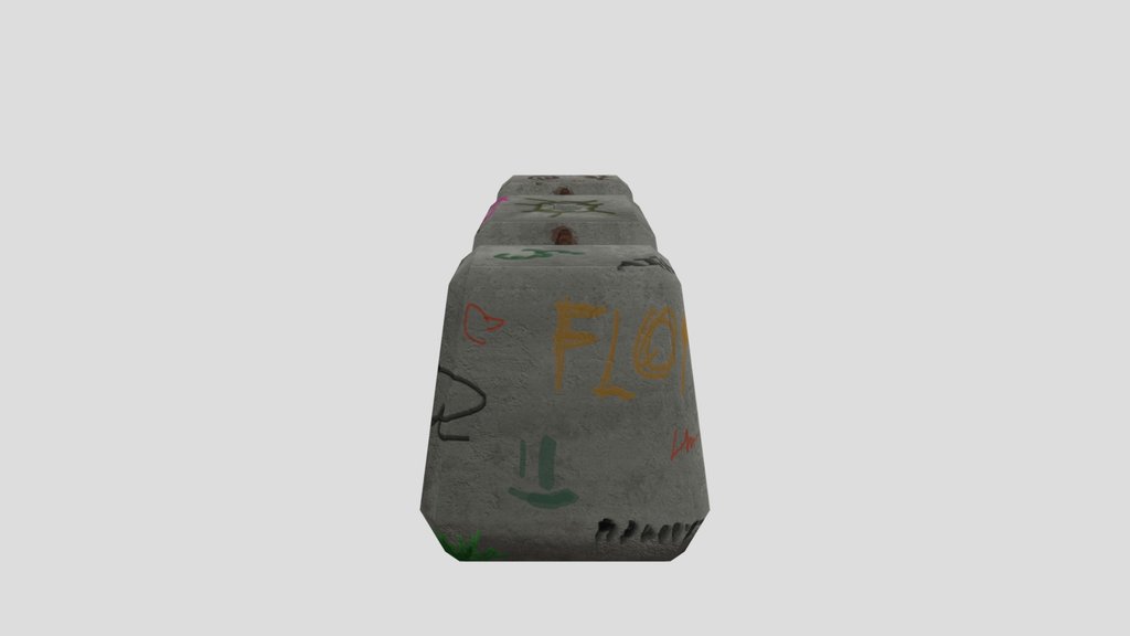 3d Road Barrier Model