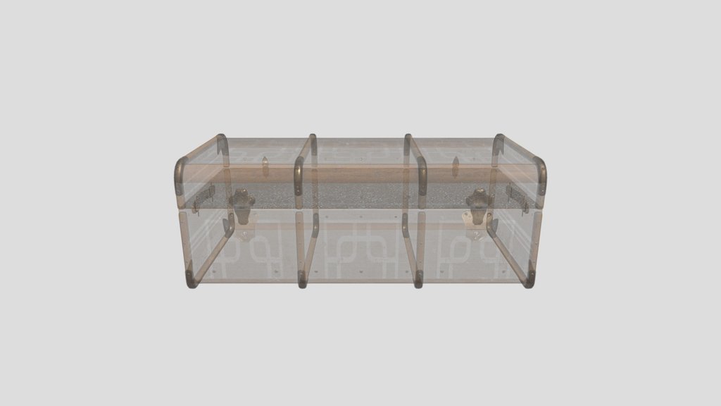 Antique Steamer Trunk Brown