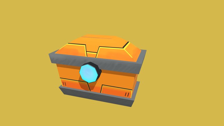 baú animado 3D Model