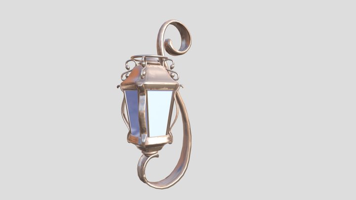 Wall lamp lowpoly 3D Model