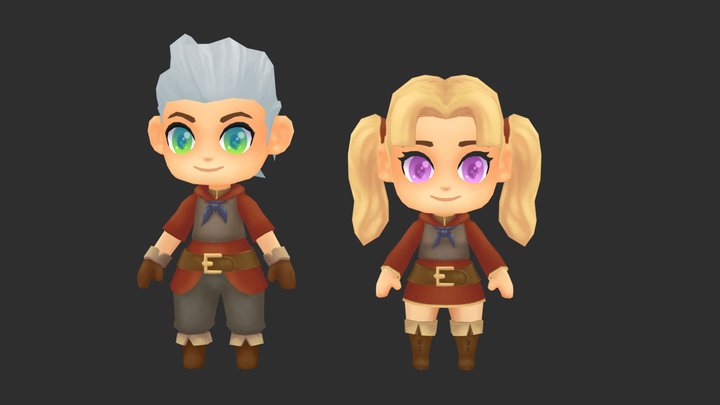 Lowpoly Character 3D Model