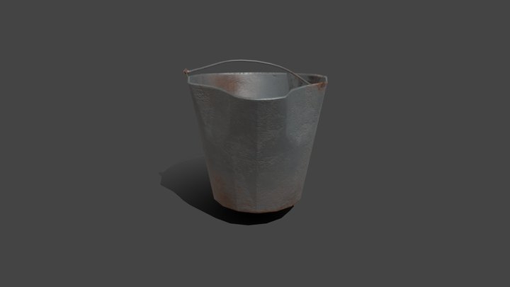 Broken Bucket 3D Model
