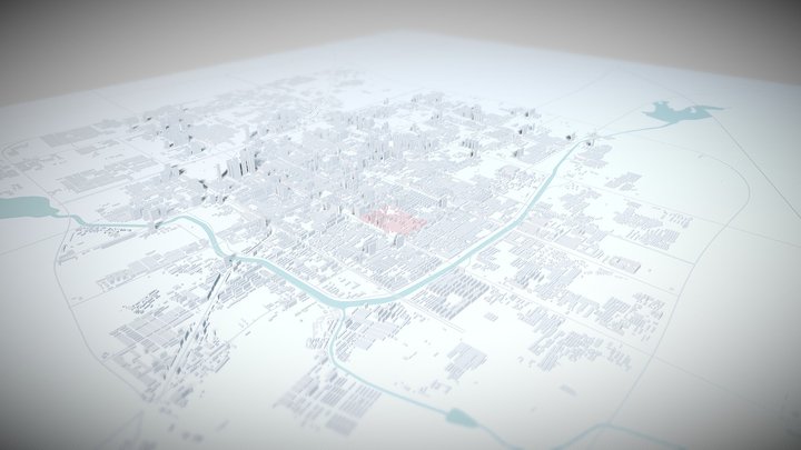 莱州市中心 3D Model