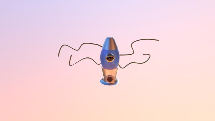Distorted 90's Lava Lamp 3D Model