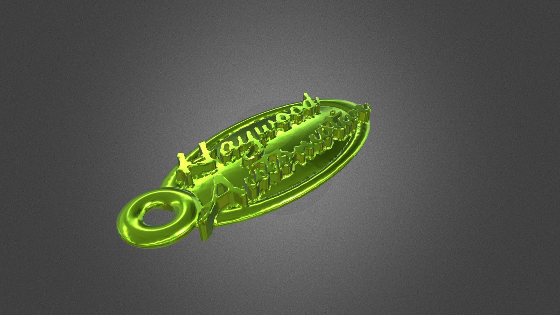 3D model Haywood-auto-fusioned-normalized - This is a 3D model of the Haywood-auto-fusioned-normalized. The 3D model is about a green neon sign.