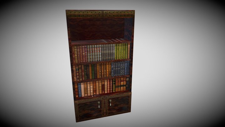 Book's Cabinet 3D Model
