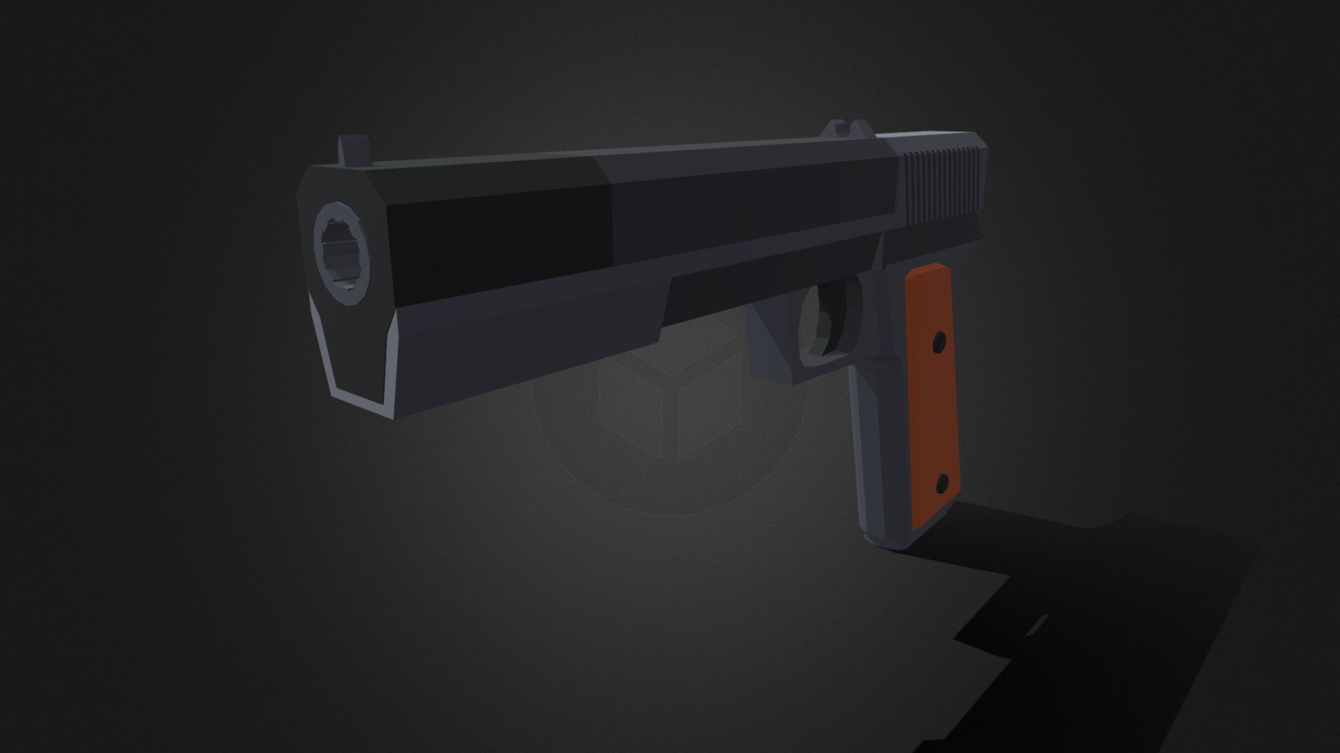 Tactron 50-C "Traditional", Low-Poly, Handgun