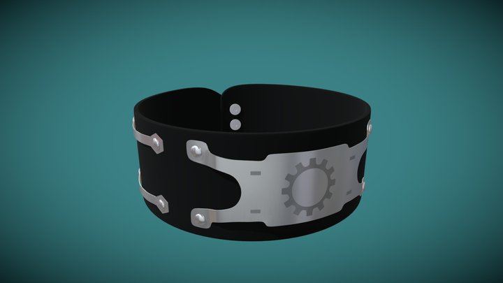 Leather choker 3D Model
