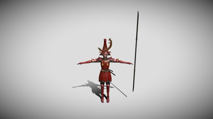 Samurai Warrior 3D Model