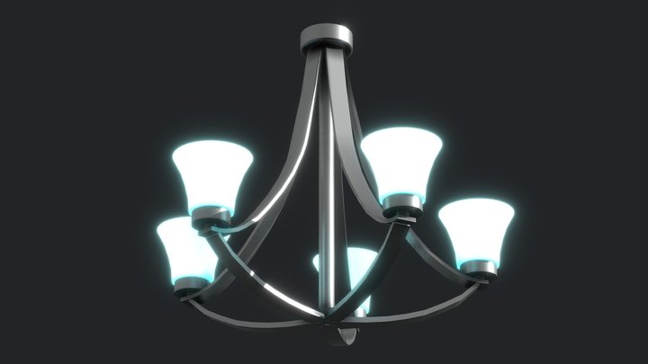 Portfolio Lyndsay 5 Light Chandelier 3D Model