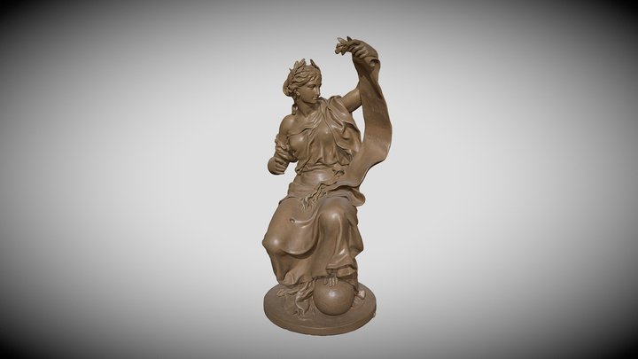 Zittende allegorische vrouw 3D Model