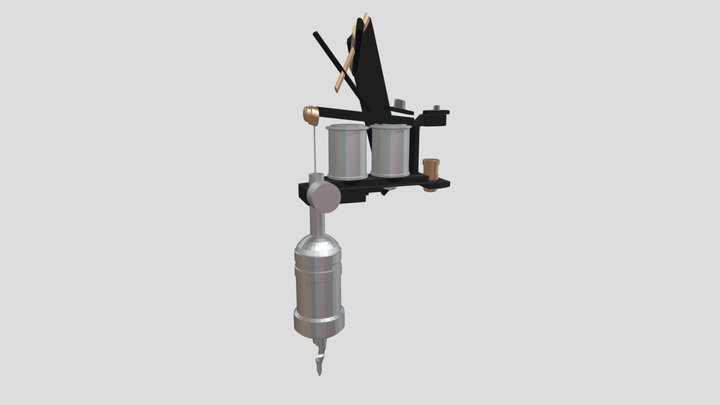 Low PolyTattoo gun 3D Model