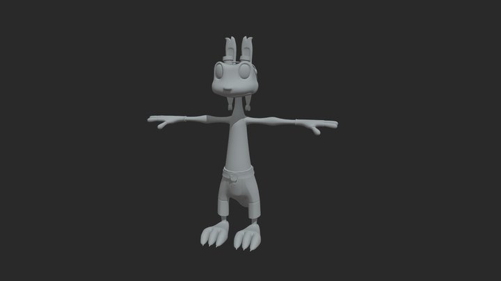 daxter con ropa 3D Model