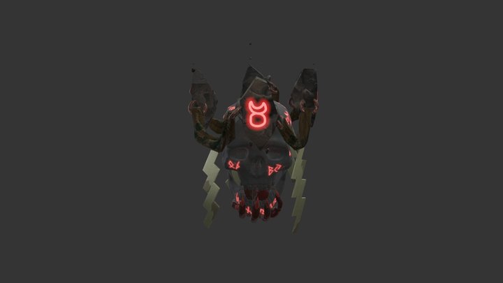 demon seal skull (Turn Around) 3D Model