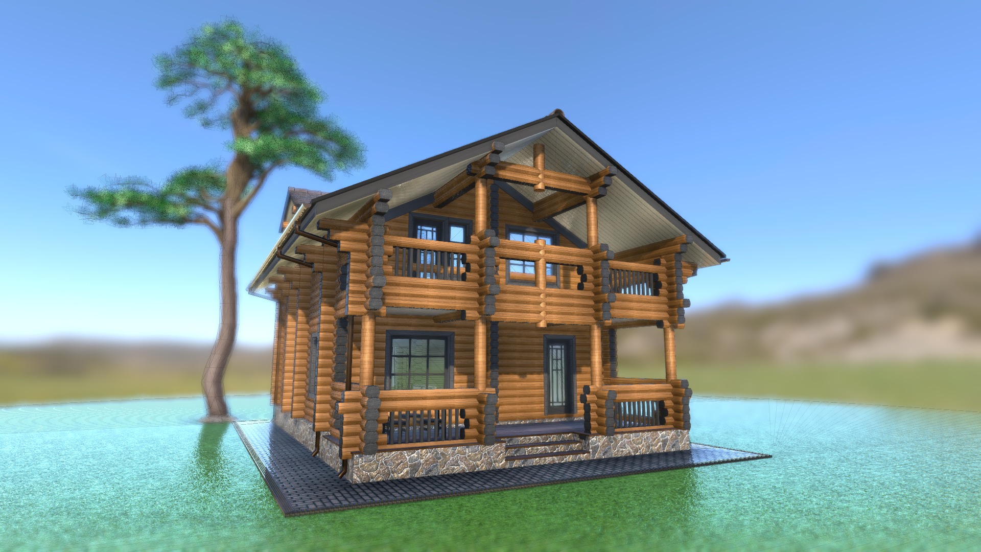 3D model PW-01_05-18 - This is a 3D model of the PW-01_05-18. The 3D model is about a house on a small island.