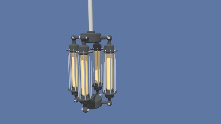 Steampunk Chandelier 3D Model