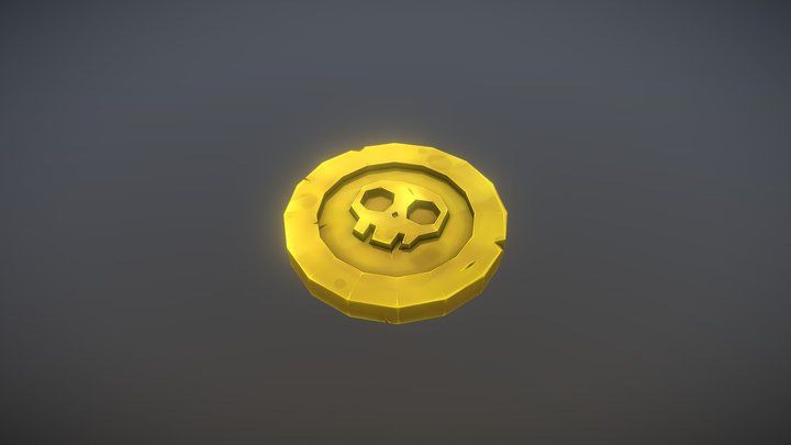 3d Pirate Coin 3D Model