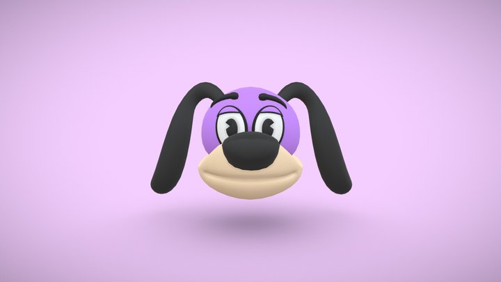 Dog Head 3D Model