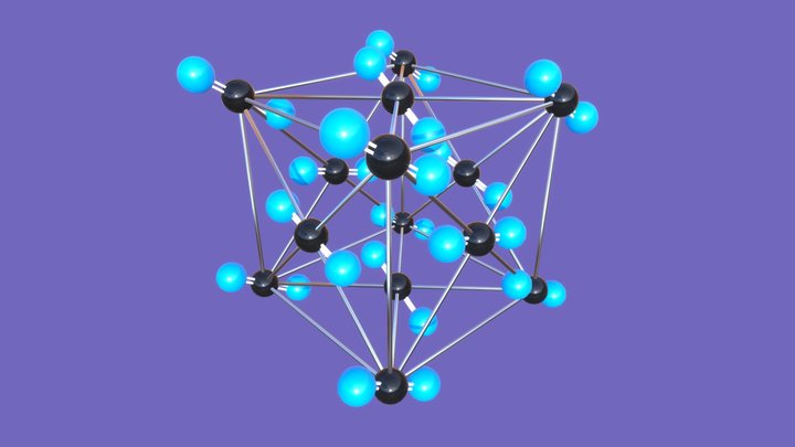 Crystal cell: CO2 3D Model